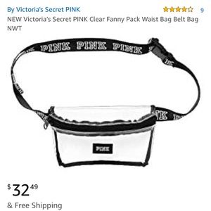 Victoria Secret PINK clear fanny pack
